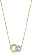 Kwiat Cobblestone 18k Gold Diamond Petite Interlocking Pendant Necklace
