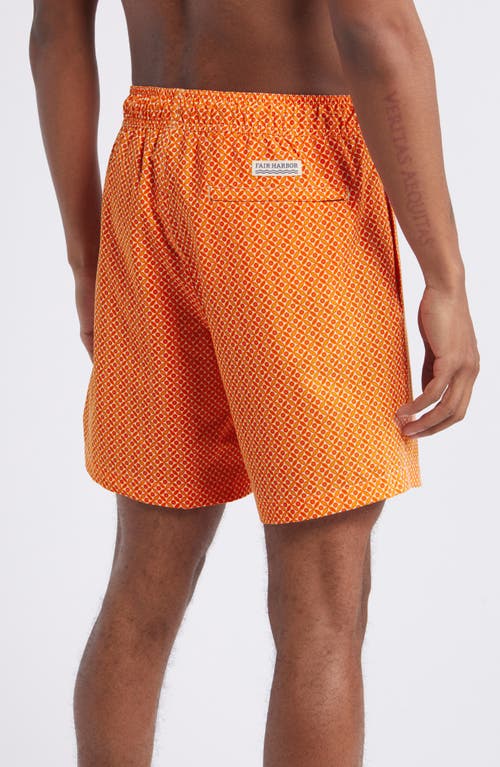 Fair Harbor The Bayberry Swim Trunks In Orange