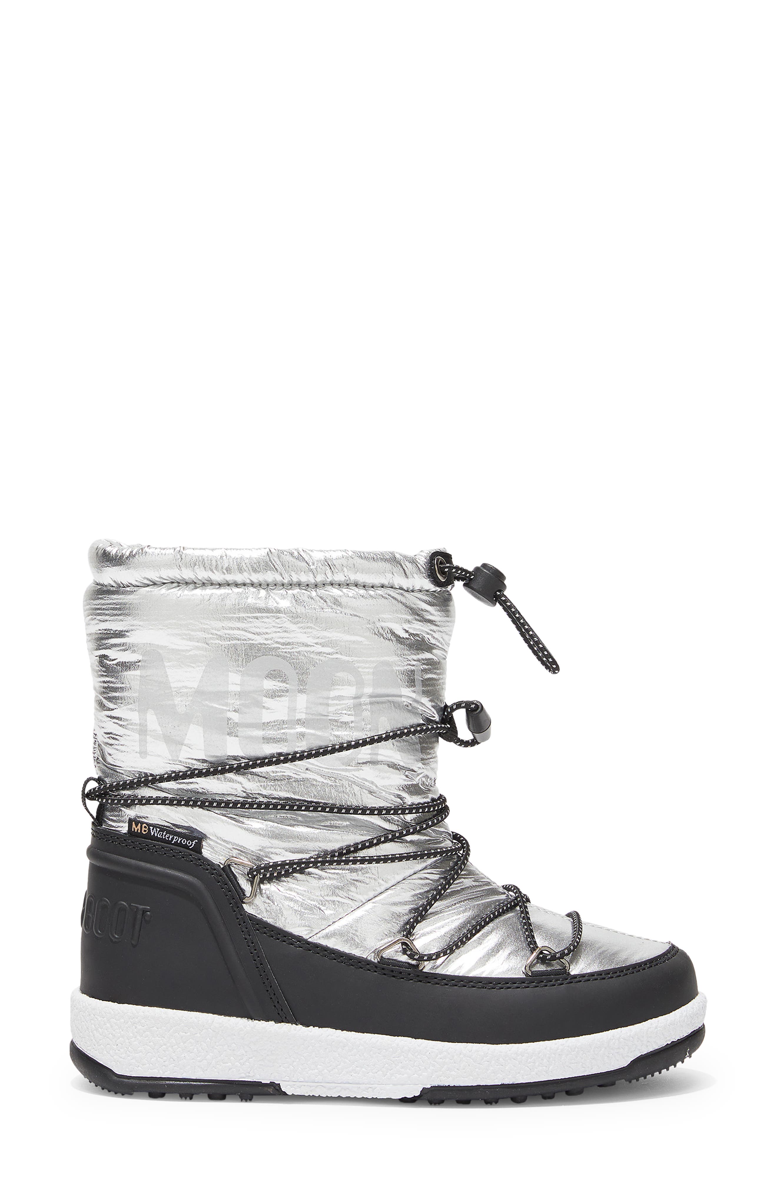 Moon Boot<sup>®</sup> Kids' Junior Metallic Waterproof Boot, Main, color, 