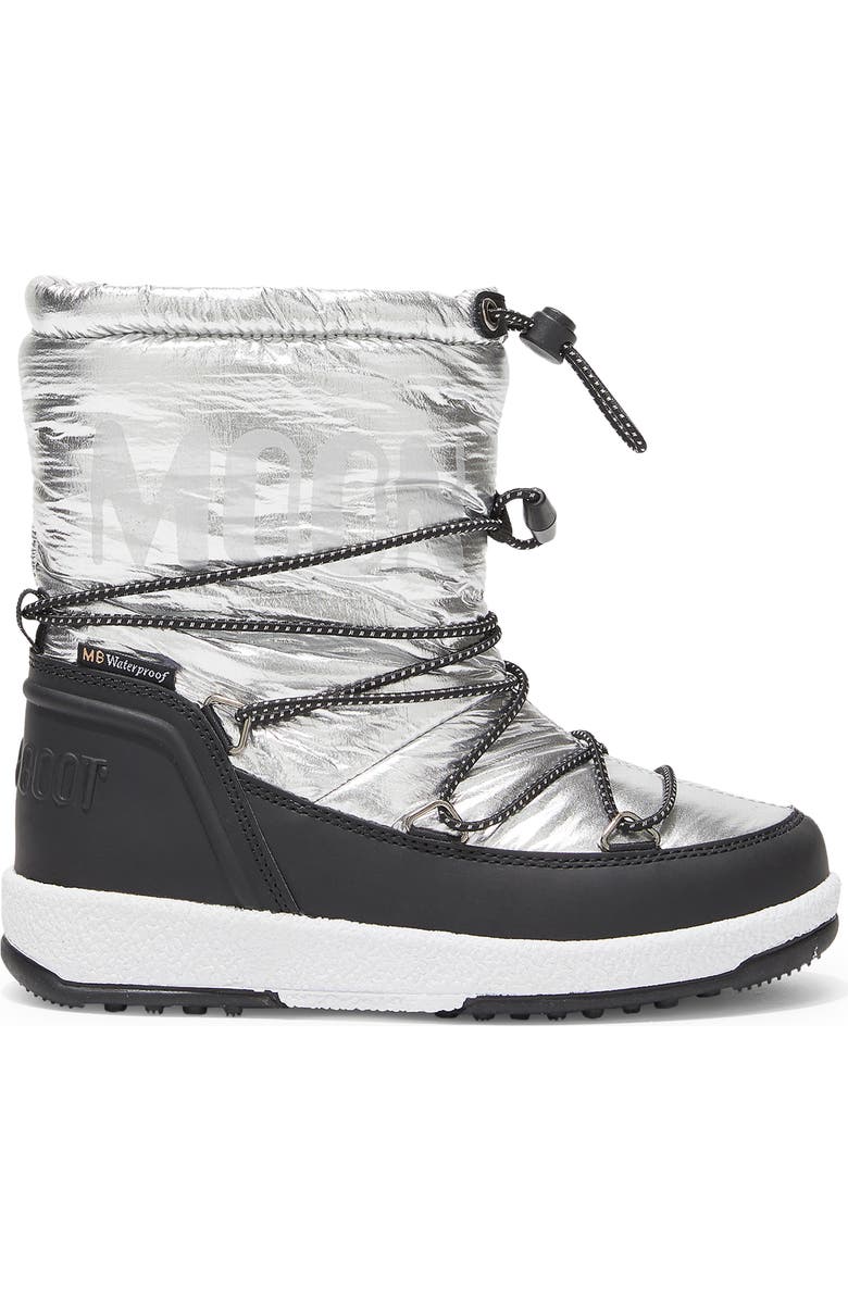 Moon Boot<sup>®</sup> Kids' Junior Metallic Waterproof Boot, Main, color,