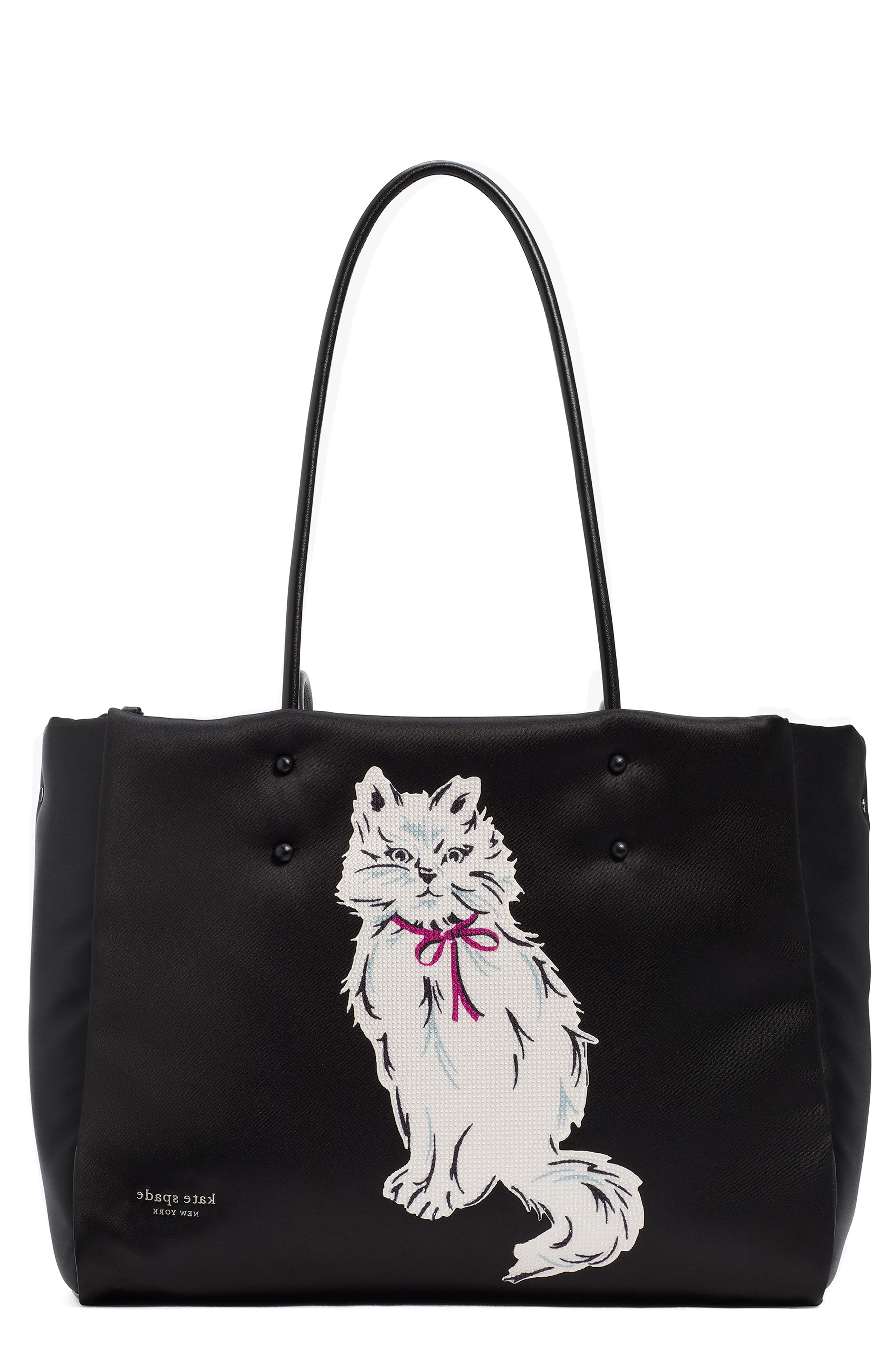 Kate Spade New York whiskers crystal leather tote, Main, color, 