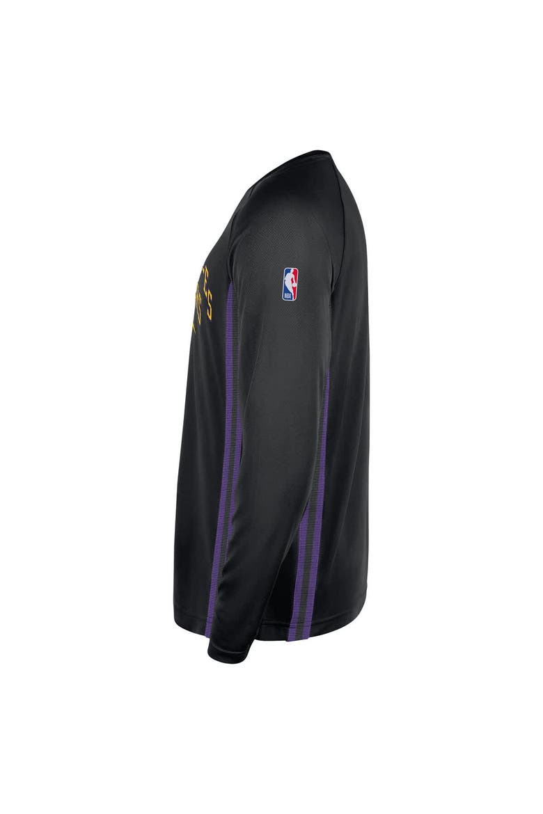Men's Nike  Black Los Angeles Lakers 2025/26 City Edition Authentic Pregame Dri-FIT Long Sleeve Shooting T-Shirt, Alternate, color, Black