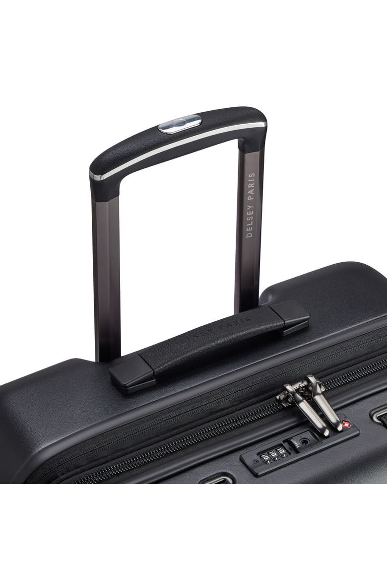 Cadence Hardside Expandable 24" Medium Checked Spinner Luggage, Alternate, color, Deep Black