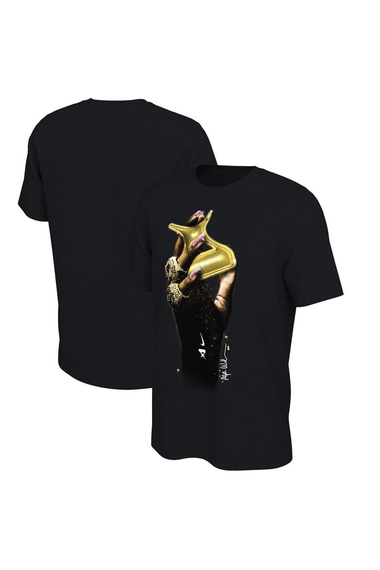 Unisex Nike A'ja Wilson Black Las Vegas Aces WNBA Summit Player T-Shirt, Main, color, Black