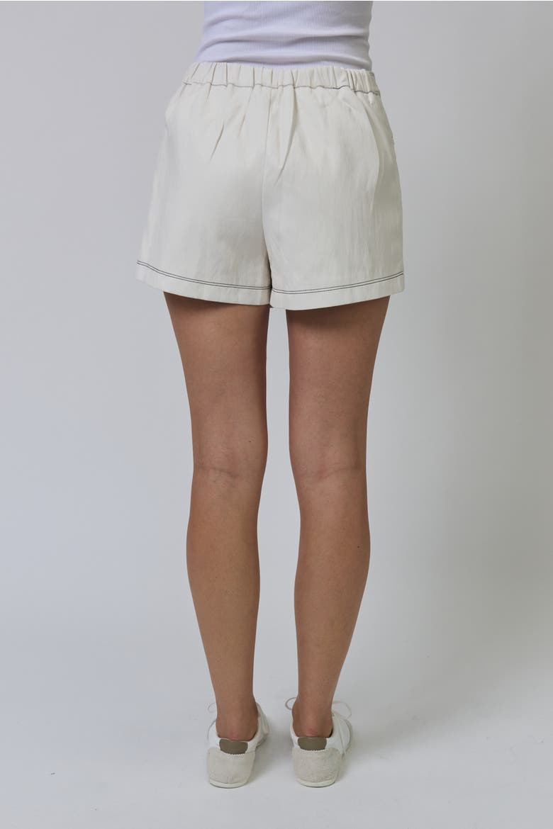 Chelsea Assymetrical Vegan Mini Skort, Alternate, color, BONE