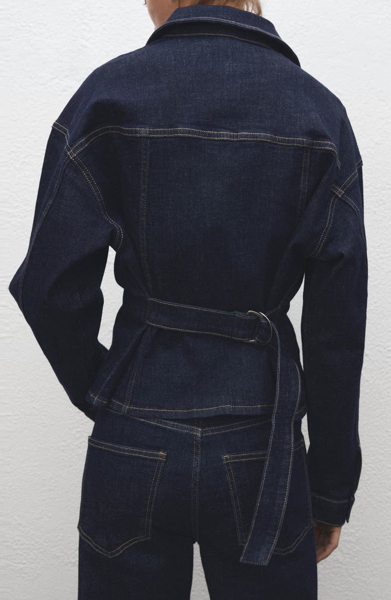 MANGO Denim Trucker Jacket, Alternate, color,