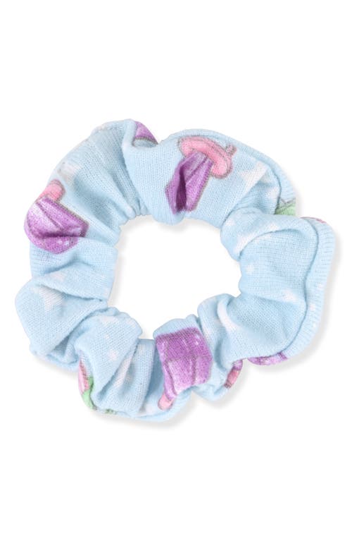 Sleep On It Kids' Tight Fit Long Pajamas & Scrunchie Set In Blue
