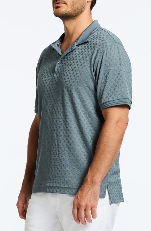 Shop Robert Graham Elias Basket Weave Knit Polo In Charcoal