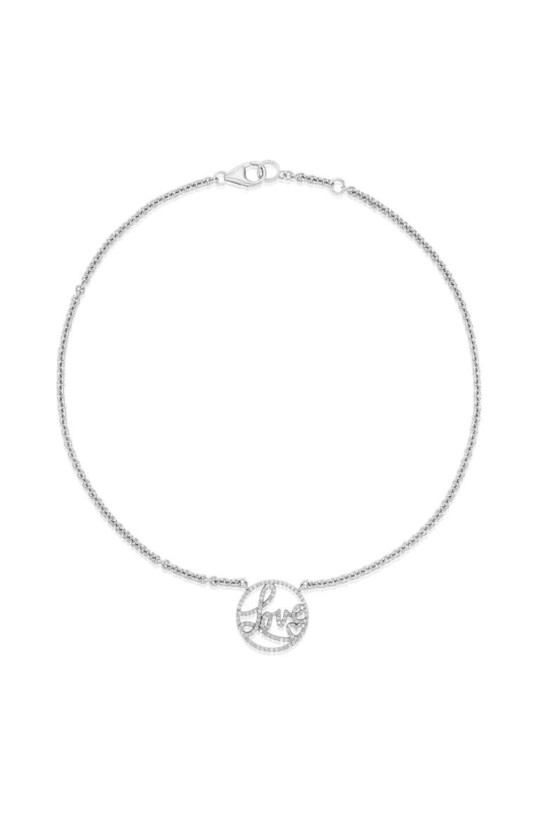 Sheryl Lowe Diamond "Love" Script Necklace, Alternate, color, Sterling Silver