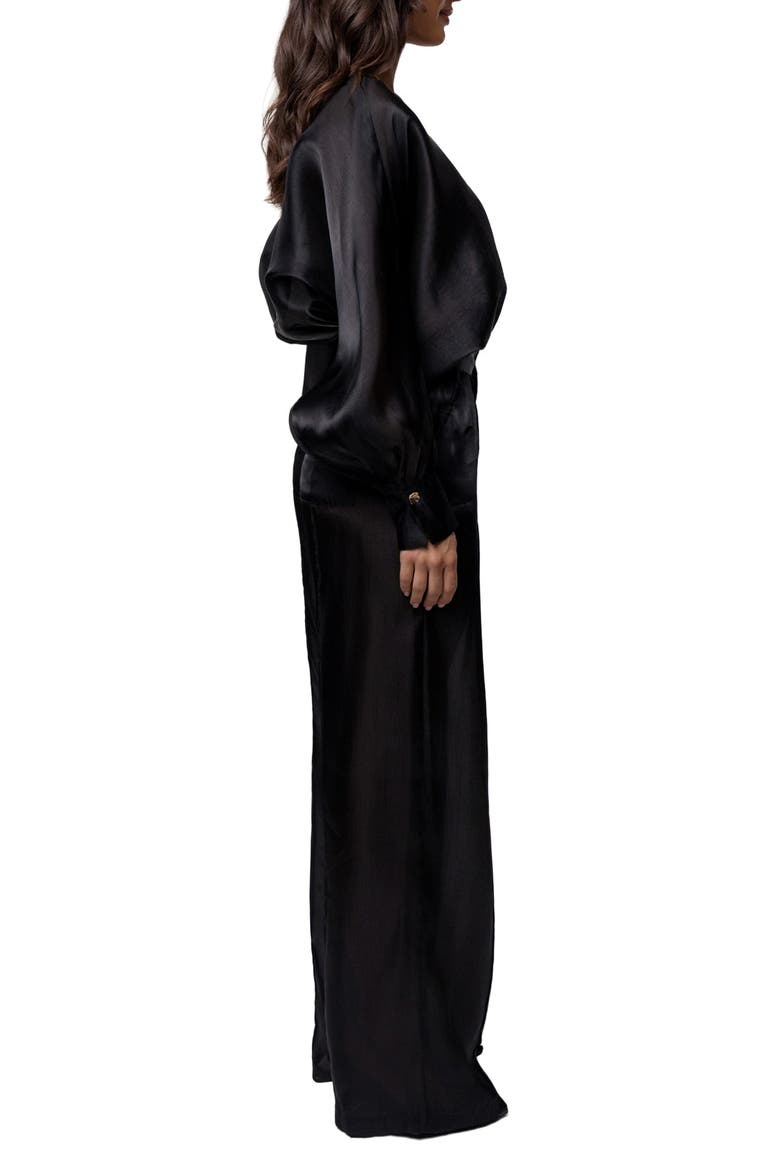 Resort Glow Organza Pants, Alternate, color, Black