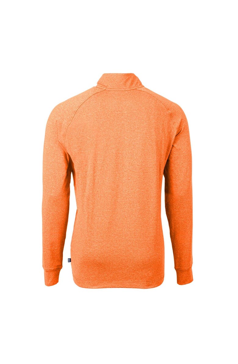 Cutter & Buck Men's Cutter & Buck Heather Orange Florida Gators Swinging Gator Adapt Eco Knit Hybrid Recycled Quarter-Zip Pullover Top, Alternate, color, Heather Orange