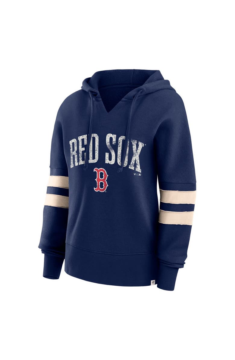 FANATICS Women's Fanatics Branded Navy Boston Red Sox Bold Move Notch Neck Pullover Hoodie, Alternate, color, 