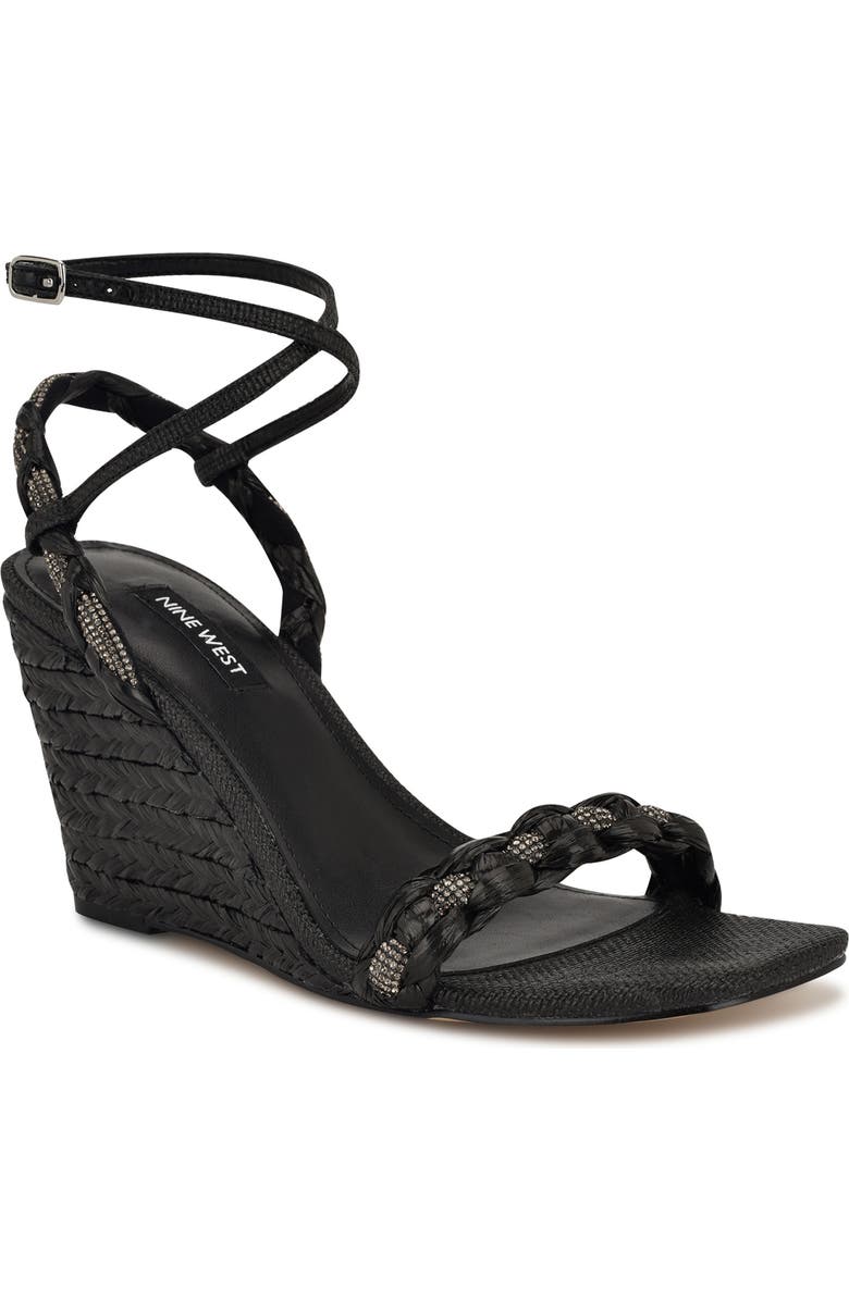 Nine West Nashy Ankle Strap Espadrille Wedge Sandal, Main, color,
