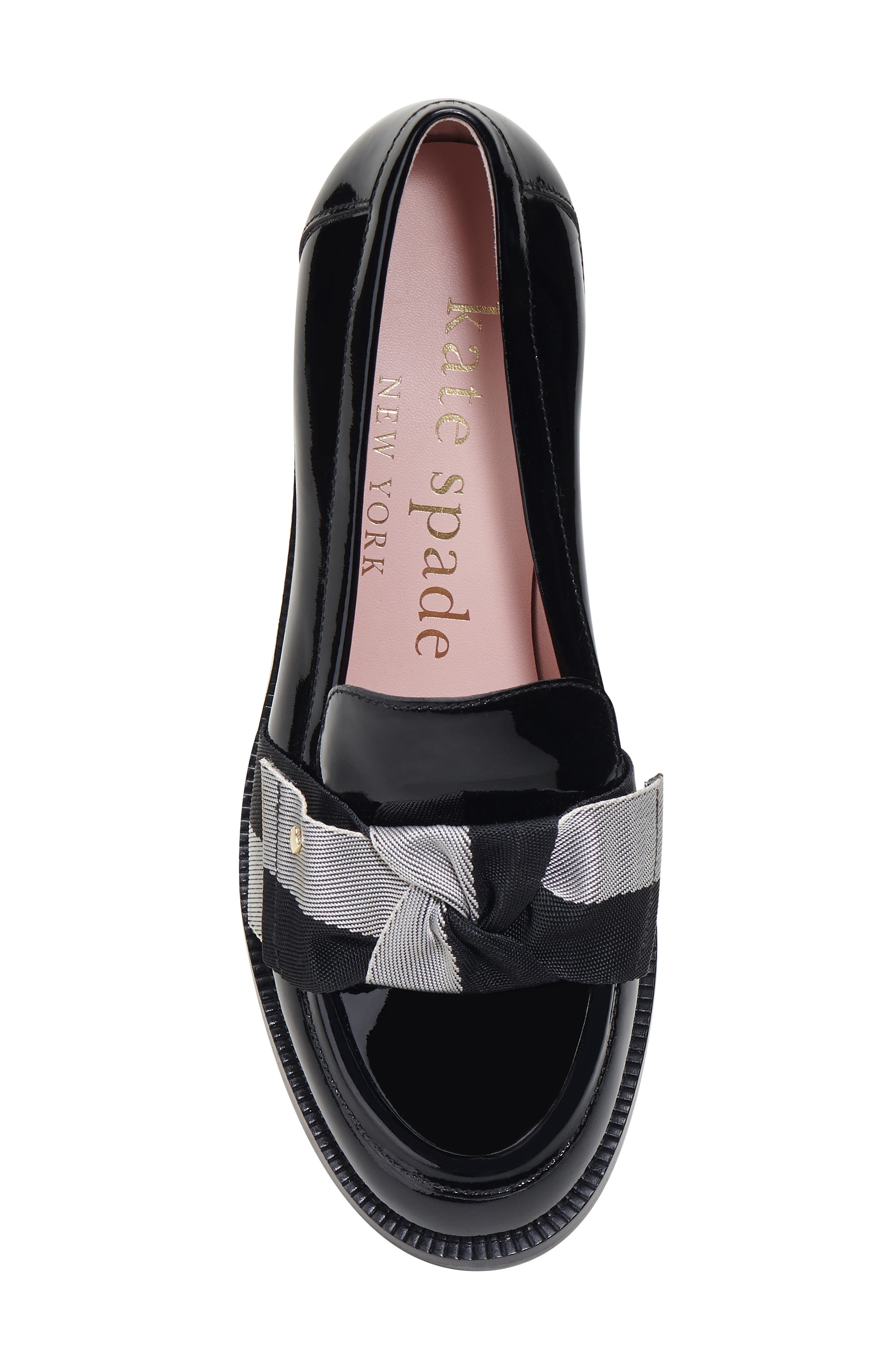 Kate Spade New York leandra block heel loafer, Alternate, color, Black Multi.