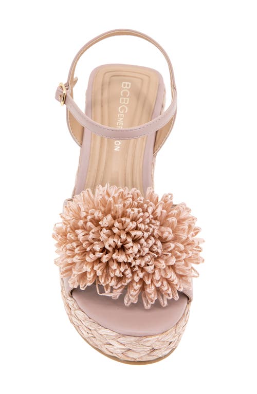 Bcbgeneration Erika Braided Wedge Sandal In Adobe Rose