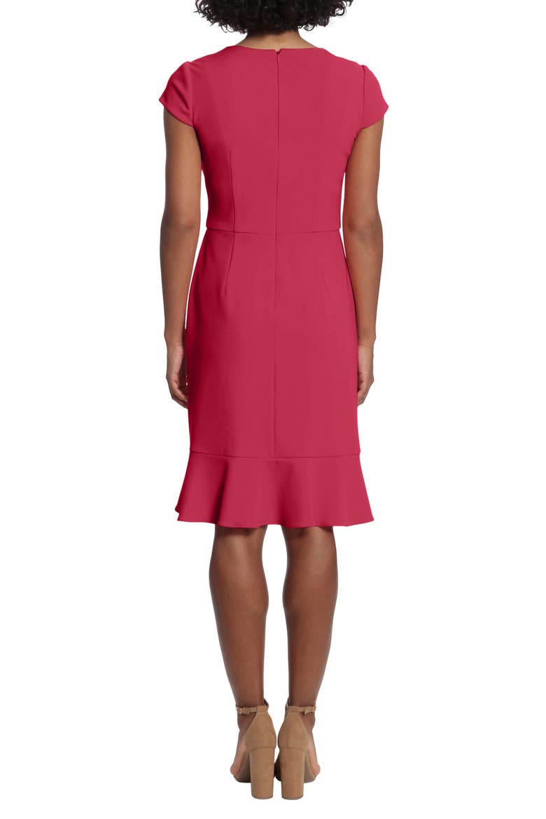 Ruffle Faux Wrap Dress, Alternate, color, CHERRY