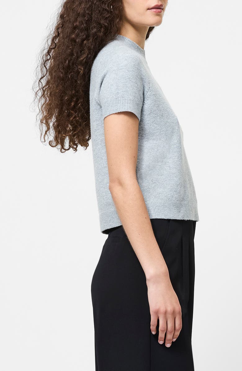 French Connection Vhari Short Sleeve Crop Sweater, Alternate, color, Light Grey