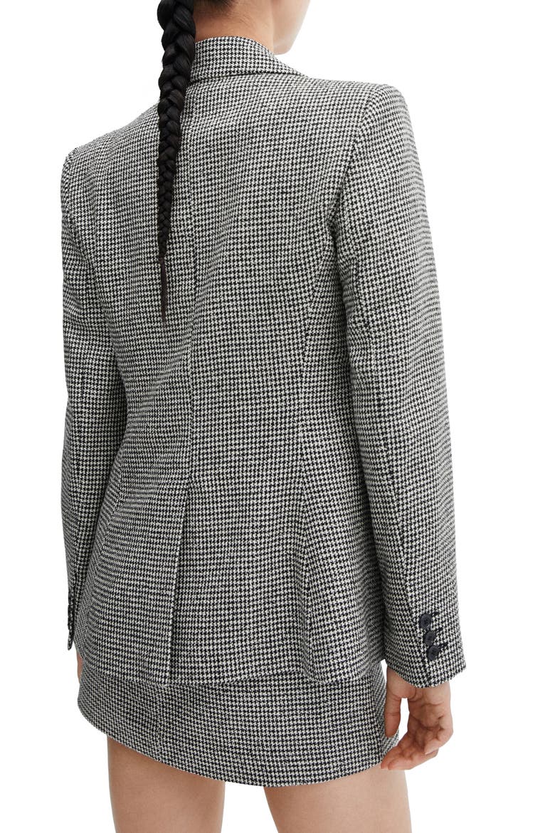 Houndstooth Check Blazer, Alternate, color, BLACK