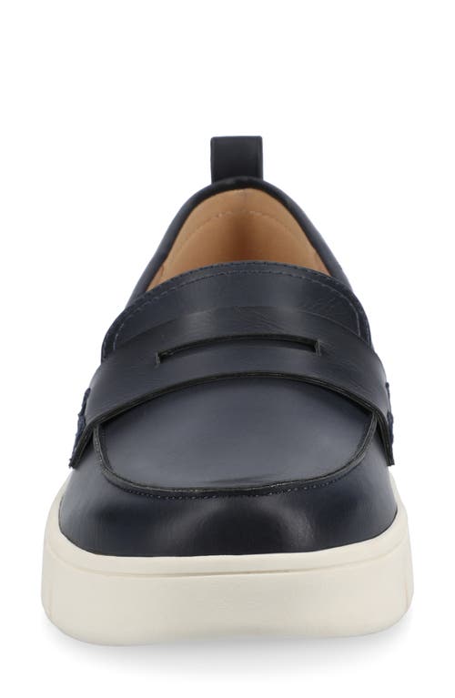 Journee Collection Tayla Penny Loafer In Blue