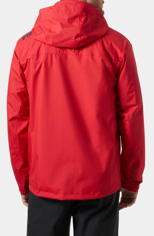 Helly Hansen Hooded Crew 2.0 Waterproof Midlayer Sailing Jacket In 162 Red