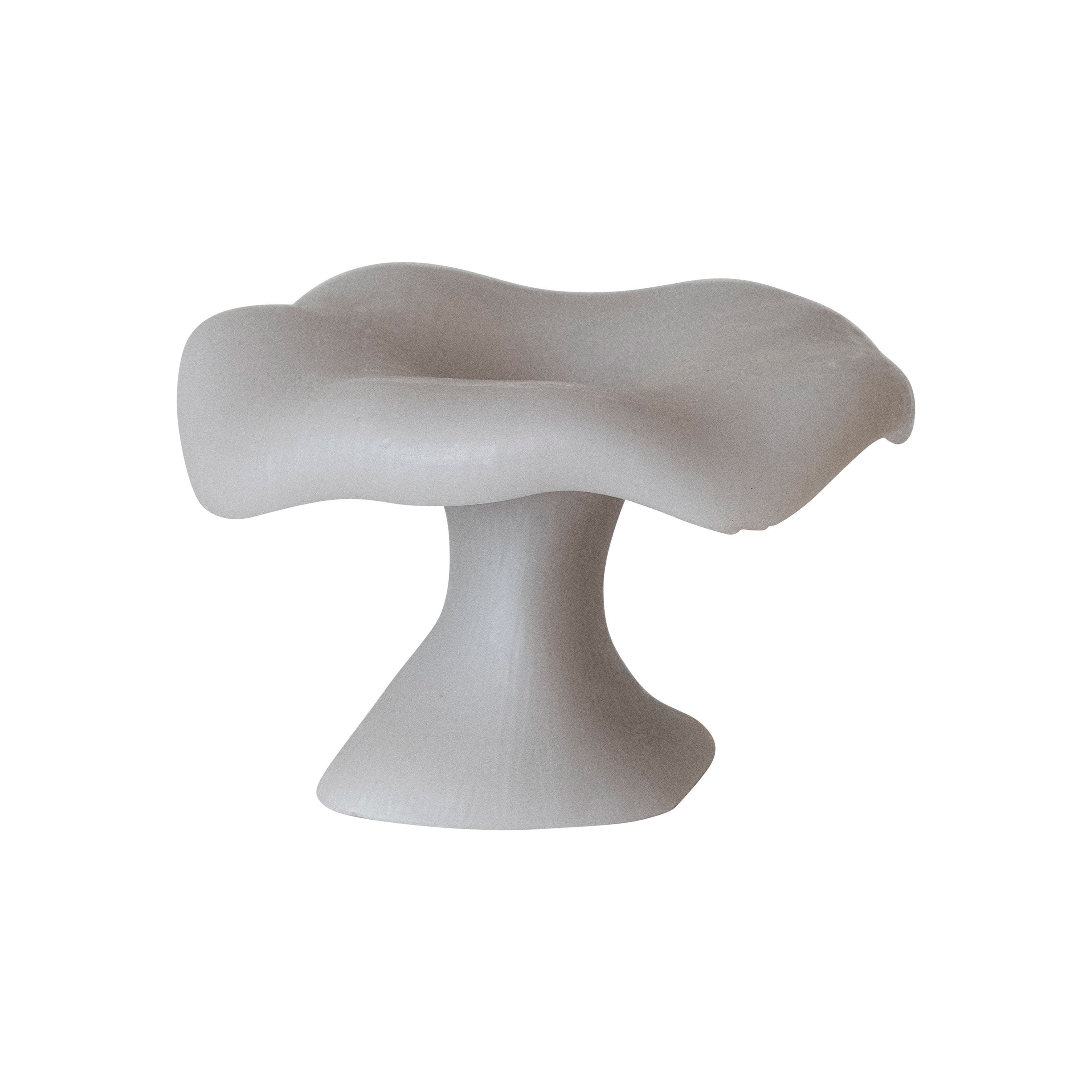 Storied Home Unscented Mushroom Shaped Candles, Grey In Gray
