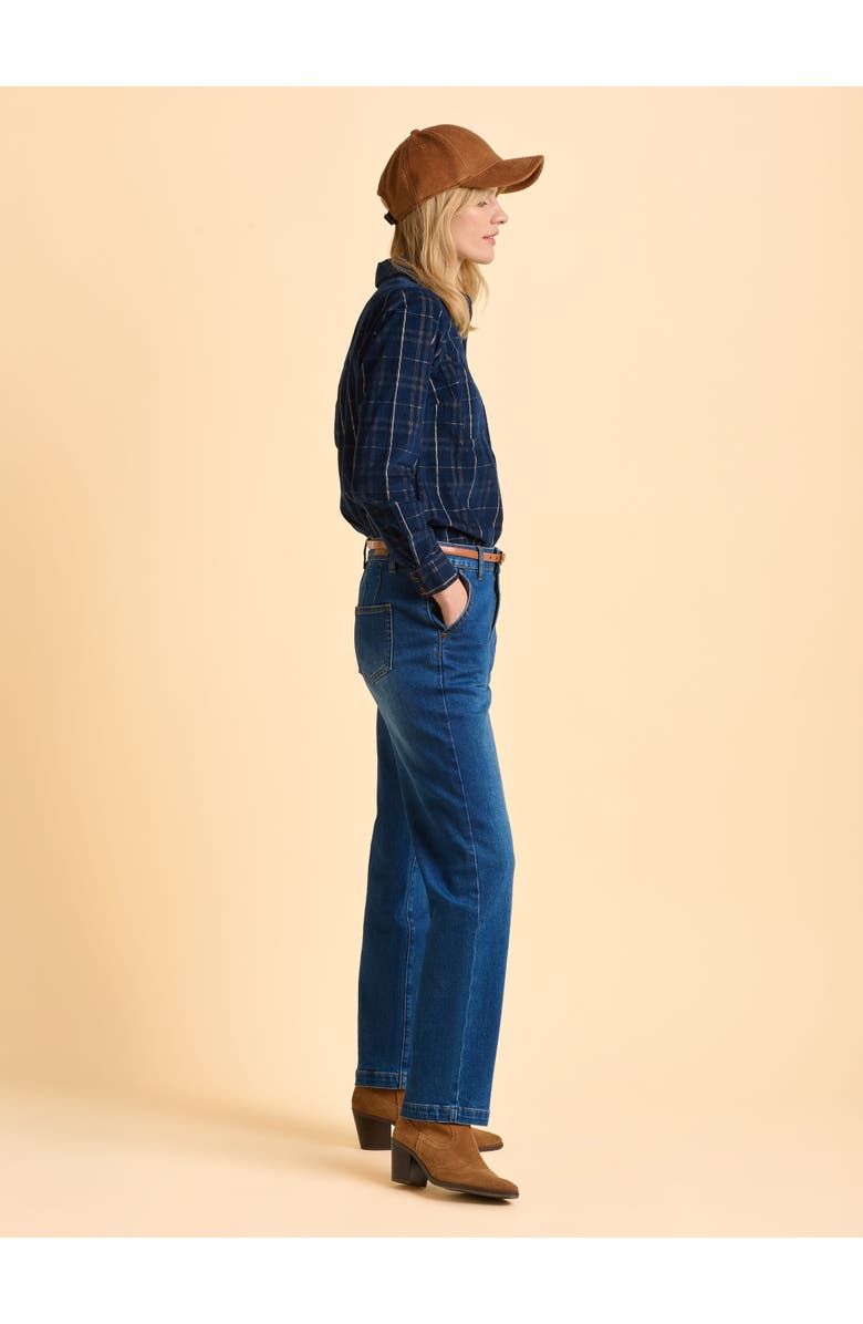 Brakeburn Frances Long Sleeve Checked Shirt, Alternate, color, Blue