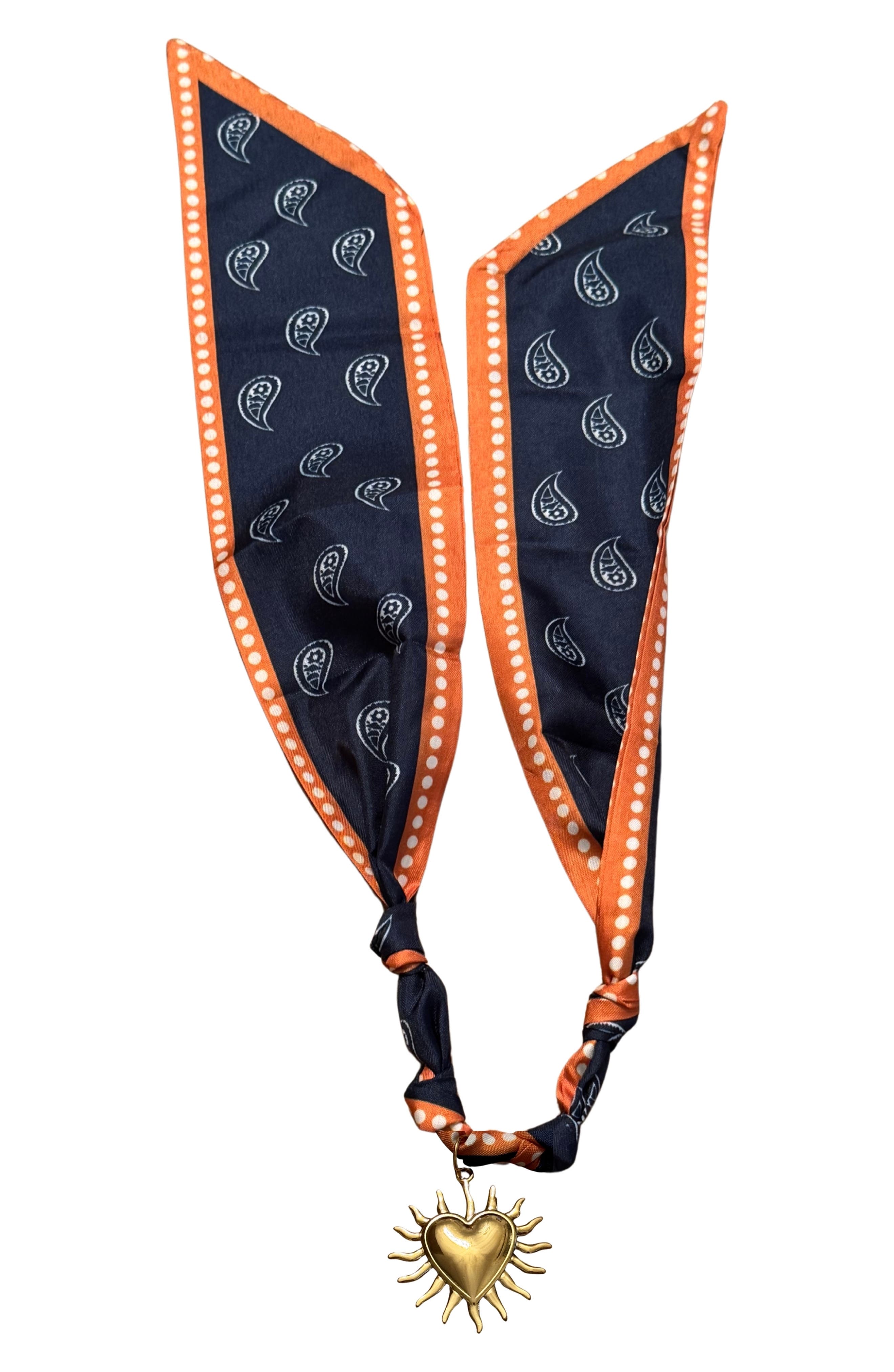 MacRae & Co. Sun Heart Charm Scarf Necklace