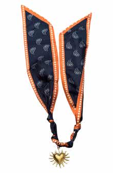 MacRae & Co. Sun Heart Charm Scarf Necklace