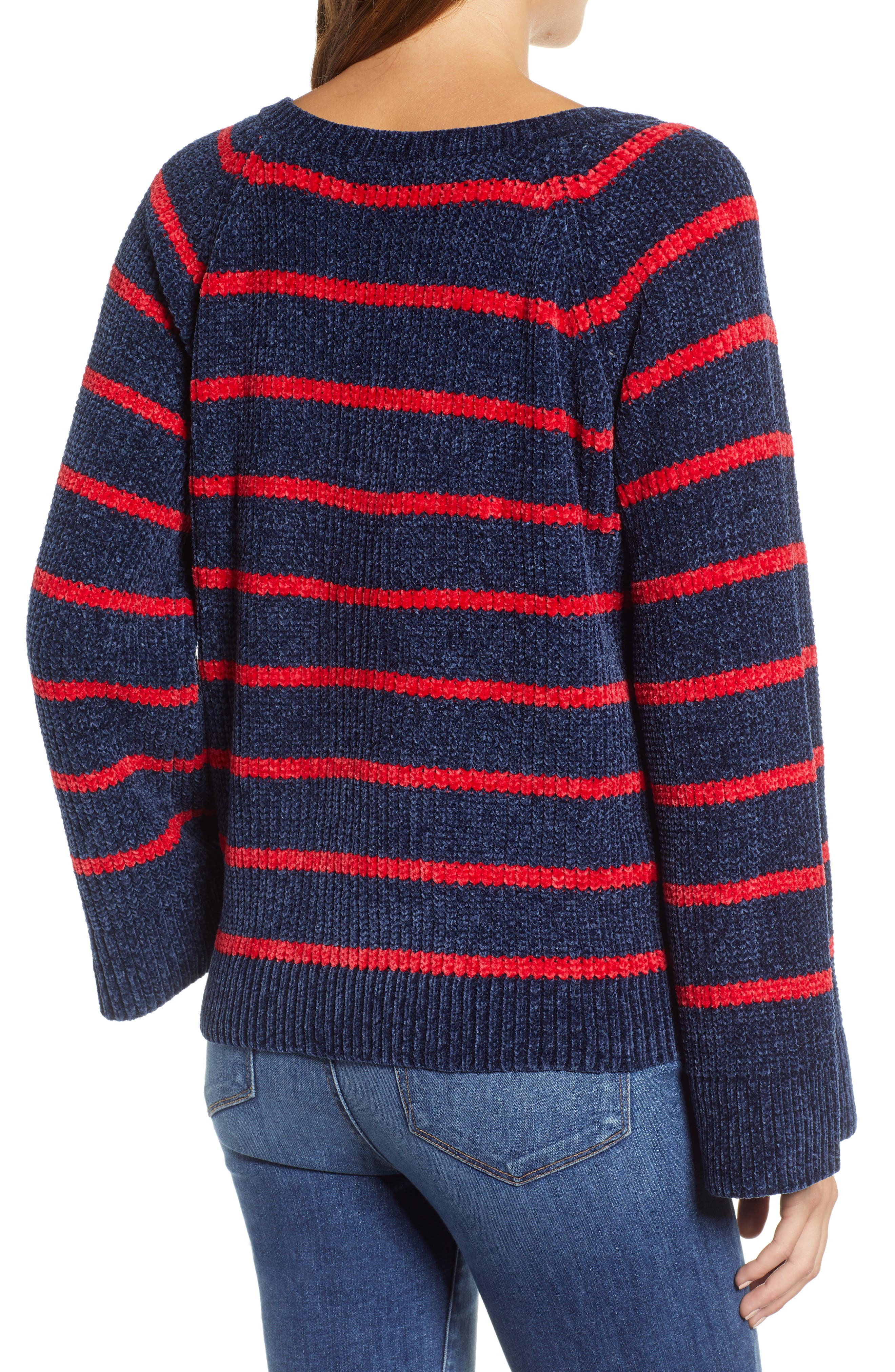 Stripe V-Neck Sweater - image 2