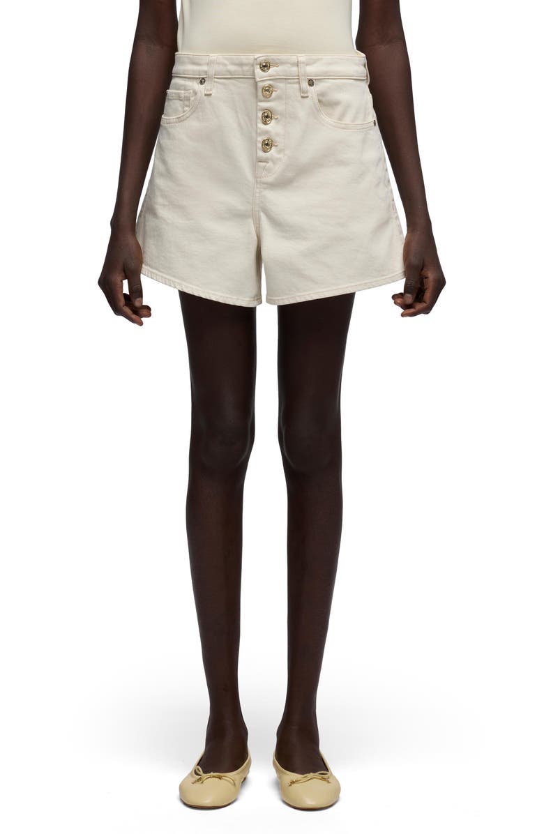 7 For All Mankind Kori Denim Shorts, Main, color, Moondust