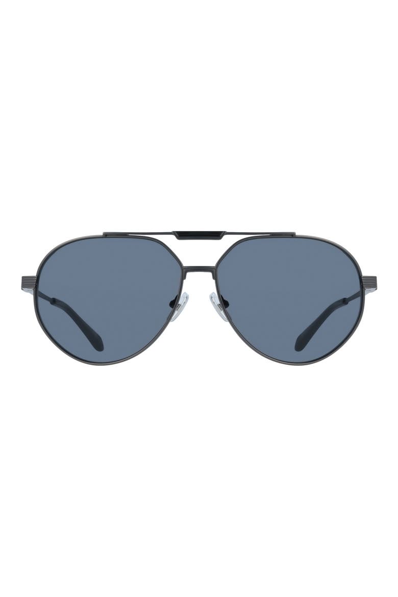 62mm Oversize Aviator Sunglasses, Main, color, MATTE DARK GUNMETAL