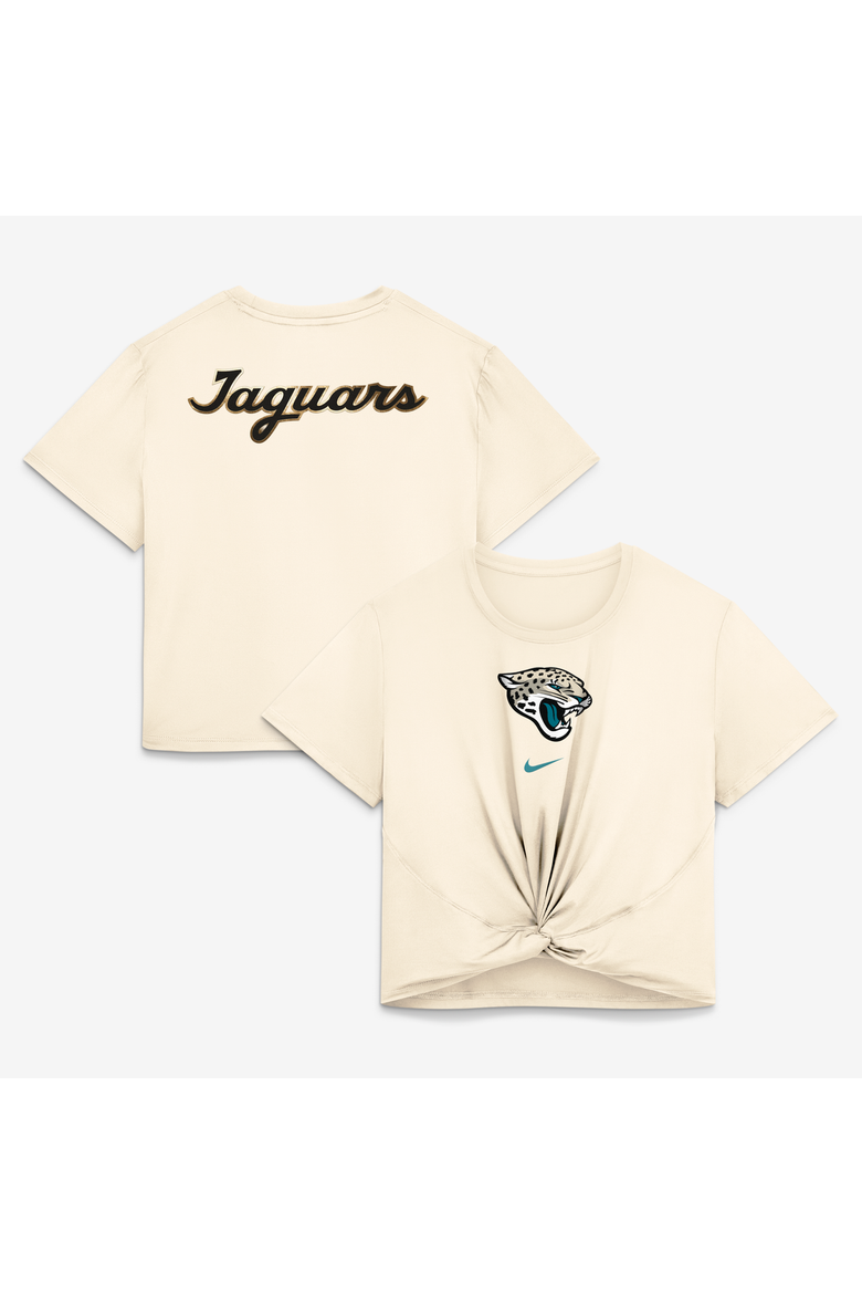 Women's Nike  Natural Jacksonville Jaguars 2026 Rivalries Collection Classic Twist Cropped T-Shirt, Main, color, Natural
