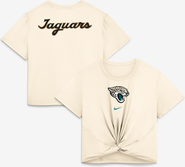 Nike Women's Nike  Natural Jacksonville Jaguars 2026 Rivalries Collection Classic Twist Cropped T-Shirt