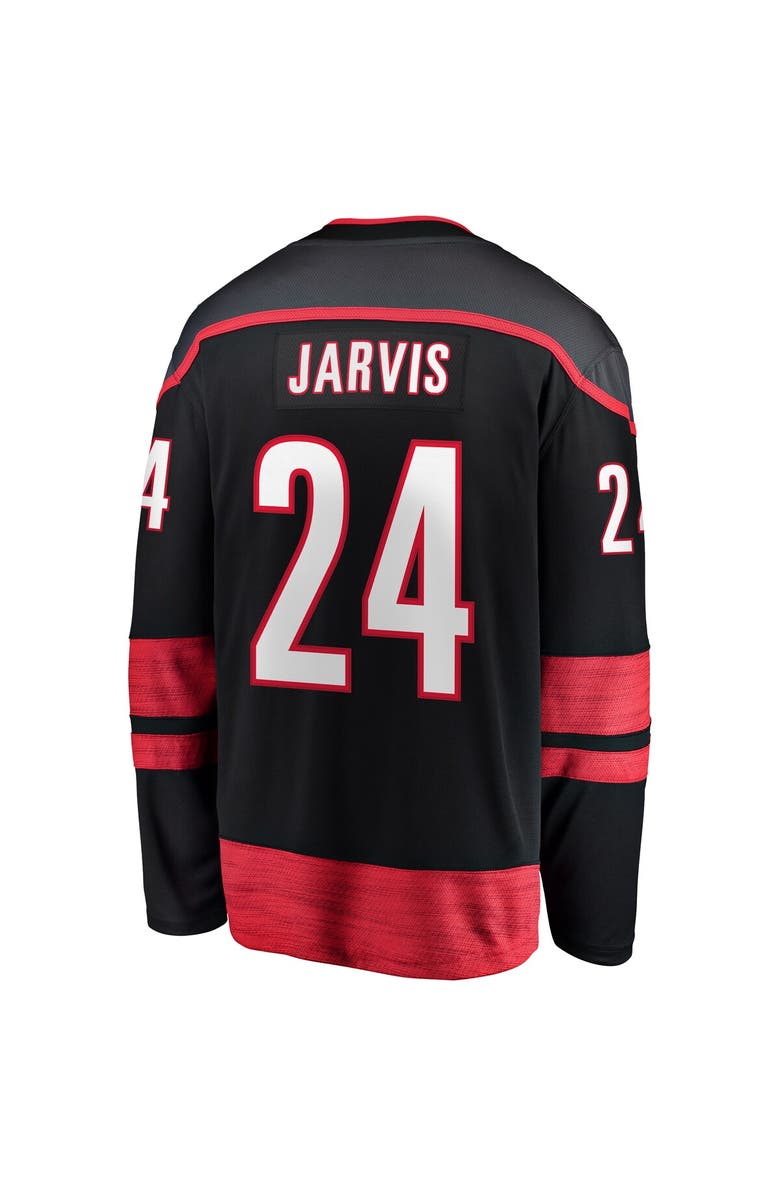 FANATICS Men's Fanatics Seth Jarvis Black Carolina Hurricanes Home Breakaway Jersey, Alternate, color, 