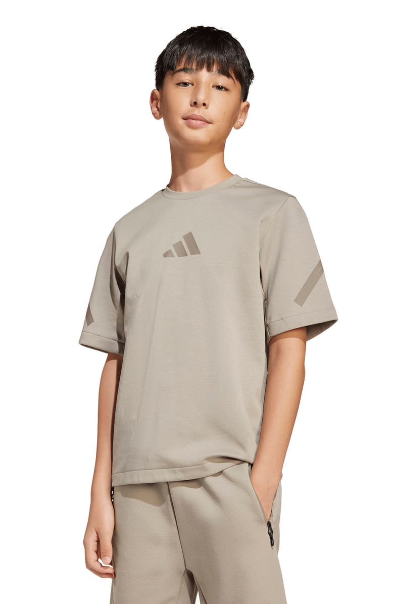 adidas Originals Kids' Z.N.E. Oversize Logo Graphic T-Shirt, Alternate, color, 