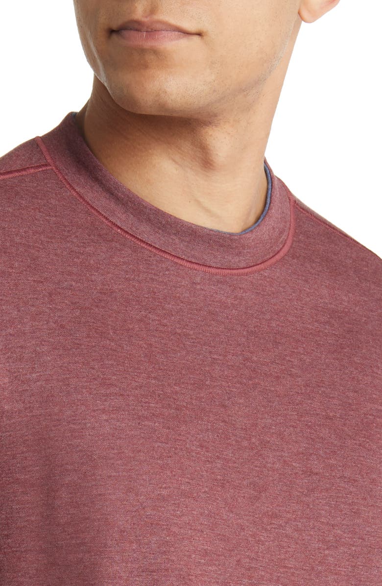 Johnston & Murphy Men's Reversible Cotton & Modal Blend Sweater, Alternate, color, Berry/ Blue
