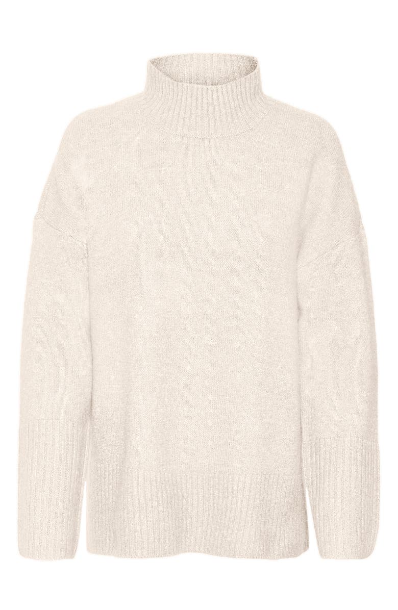 VERO MODA Phillis Turtleneck Sweater, Alternate, color, Birch Detail Melange