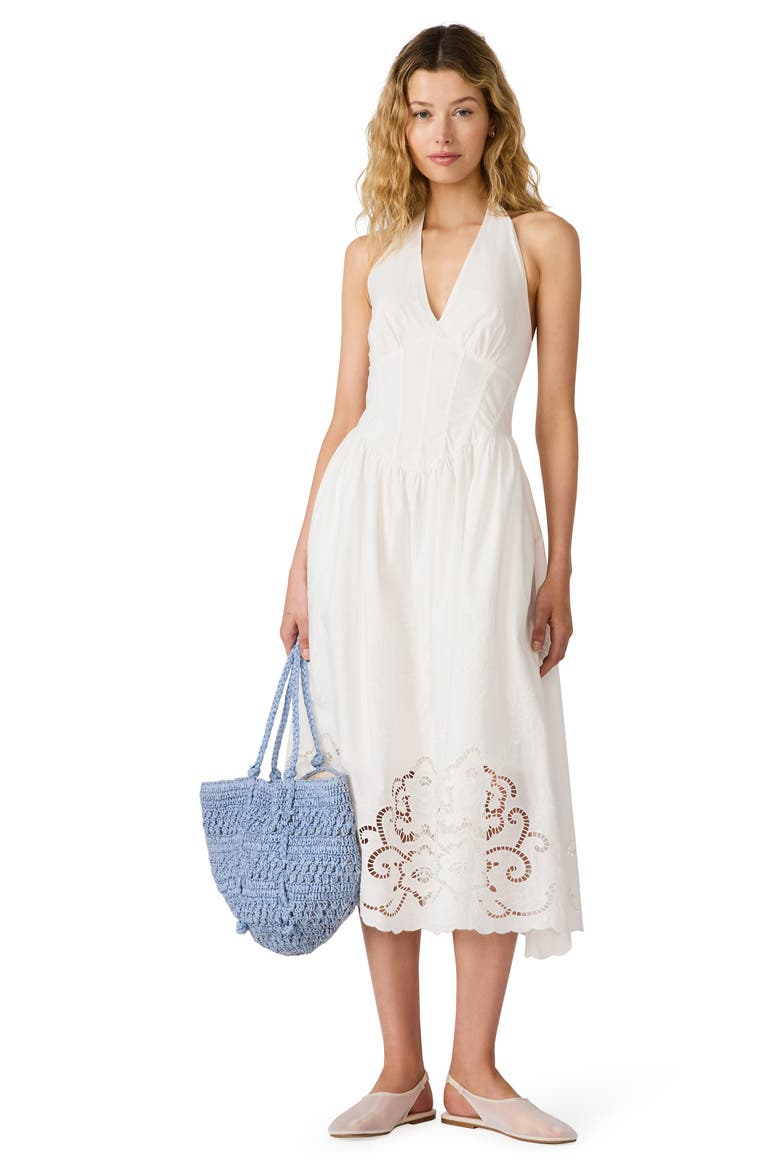 Margie Cutout Halter Midi Dress, Alternate, color, ANTIQUE