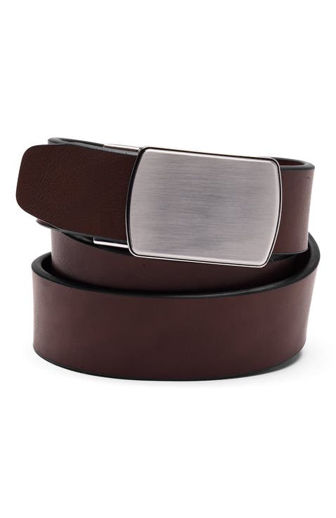 Leather Adjustable Slide Belt