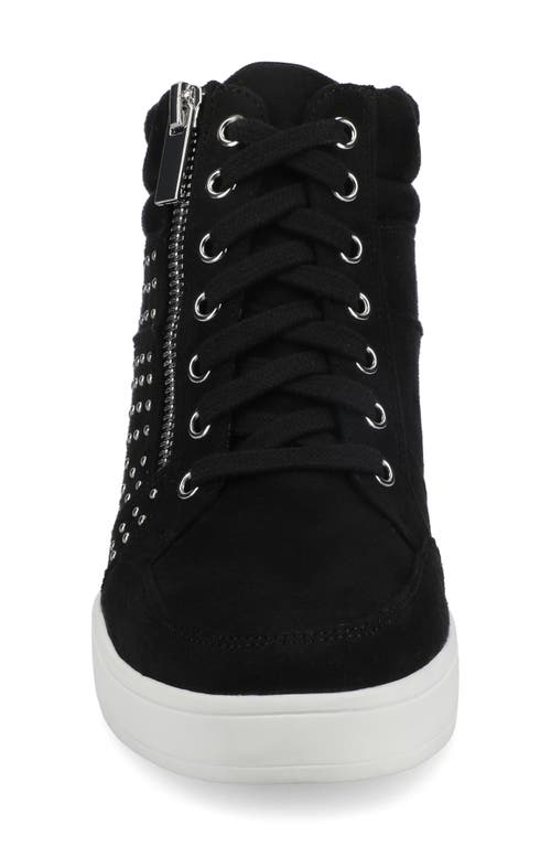 Journee Collection Journee Womens Clarity High Top Wedge Sneaker In Black