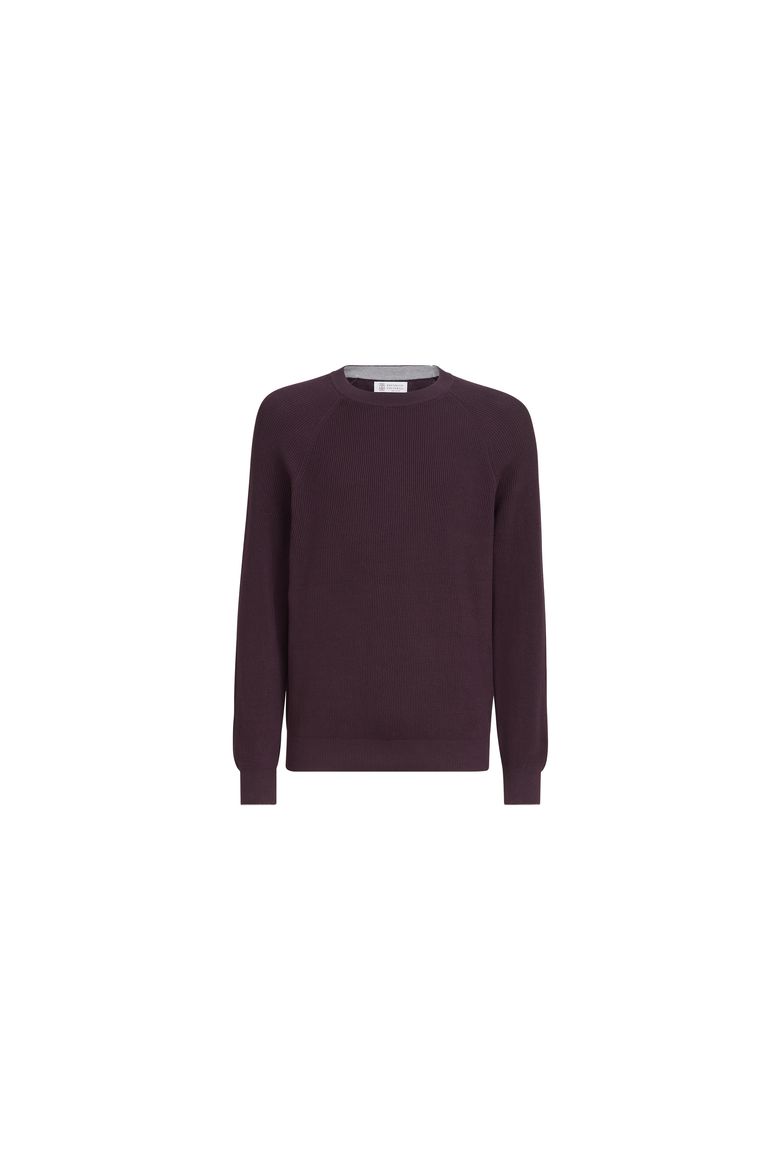 Cotton English rib sweater with raglan sleeves, Alternate, color, Grey
