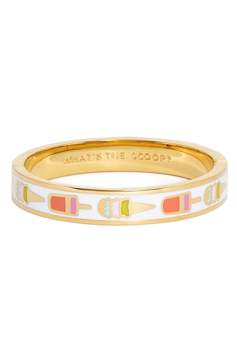 Kate Spade New York 'idiom - what's the scoop' bangle bracelet, Main, color,