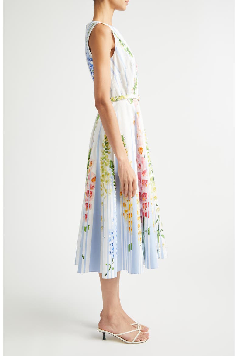 Foxglove Sleeveless Stretch Cotton Dress, Alternate, color, LIGHT BLUE MULT