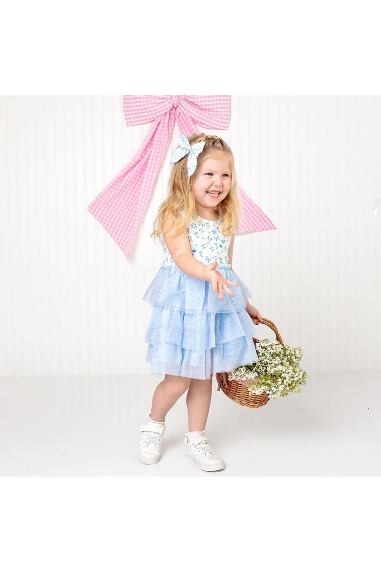 Sky Floral Tank Tutu Dress, Alternate, color, Pastel Blue