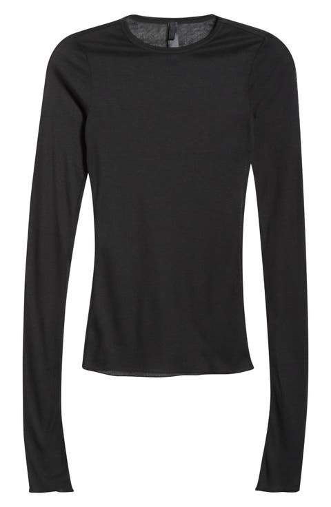 Sheer Cotton Blend T-Shirt (Regular & Plus)