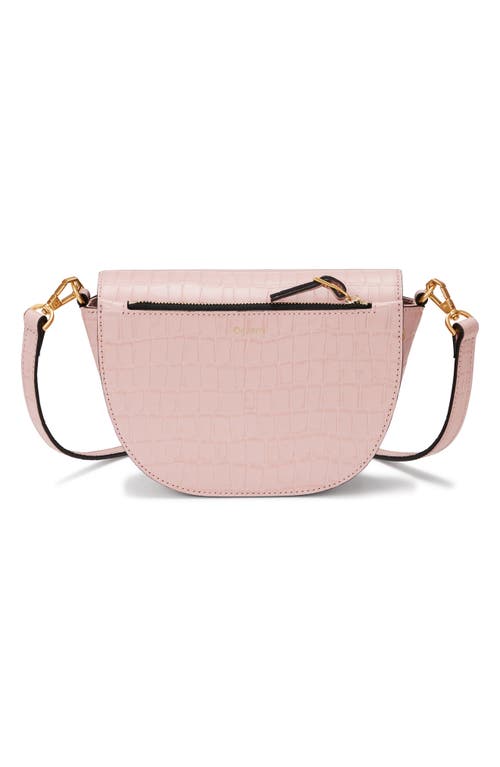 Oryany Lottie Croc Embossed Crossbody Bag In Pink