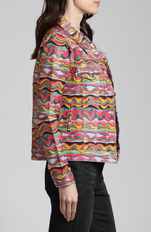 Apny Printed Denim Jacket