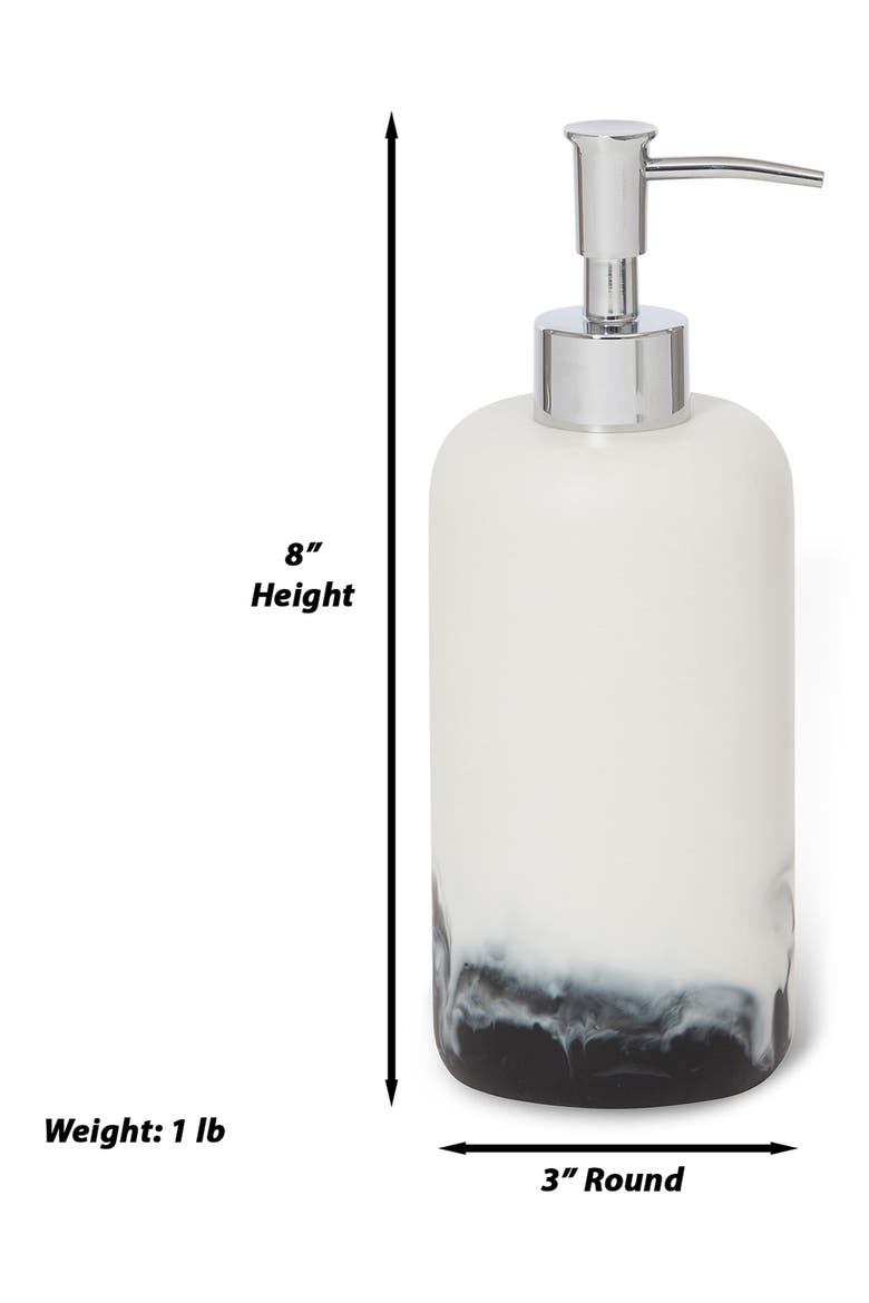 Ombré Lotion Pump, Alternate, color, WHITE/ BLACK