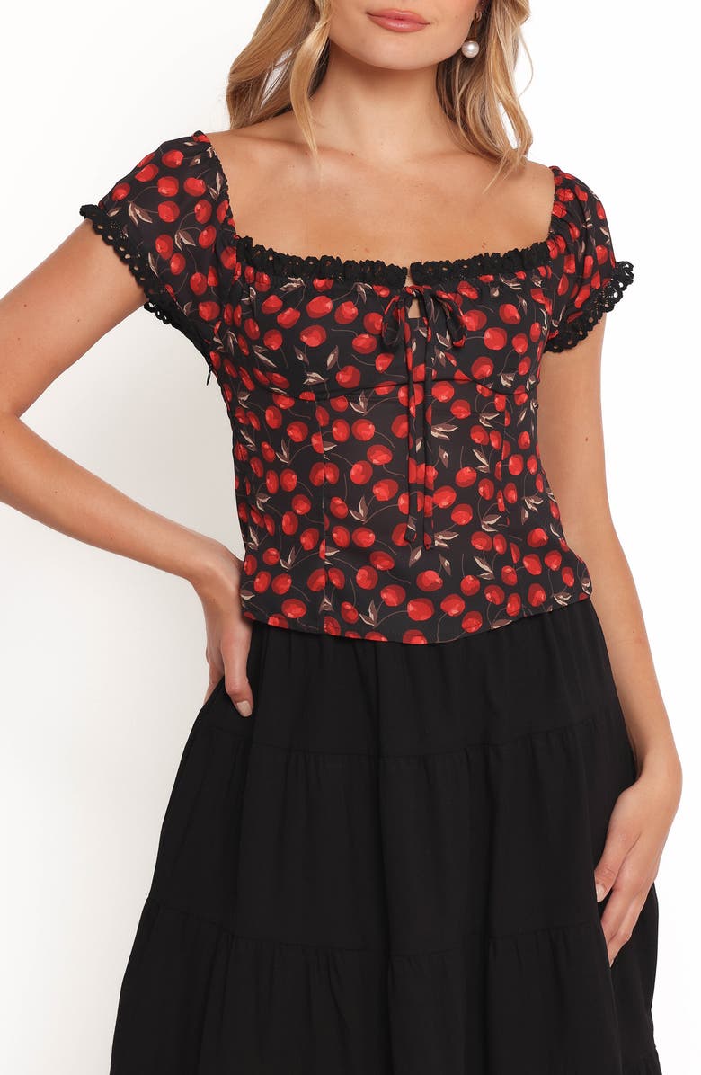 Petal & Pup Wello Bustier Top, Main, color, Cherry