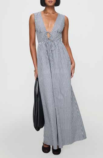 Princess Polly Pokey Stripe Sleeveless Cotton Maxi Dress